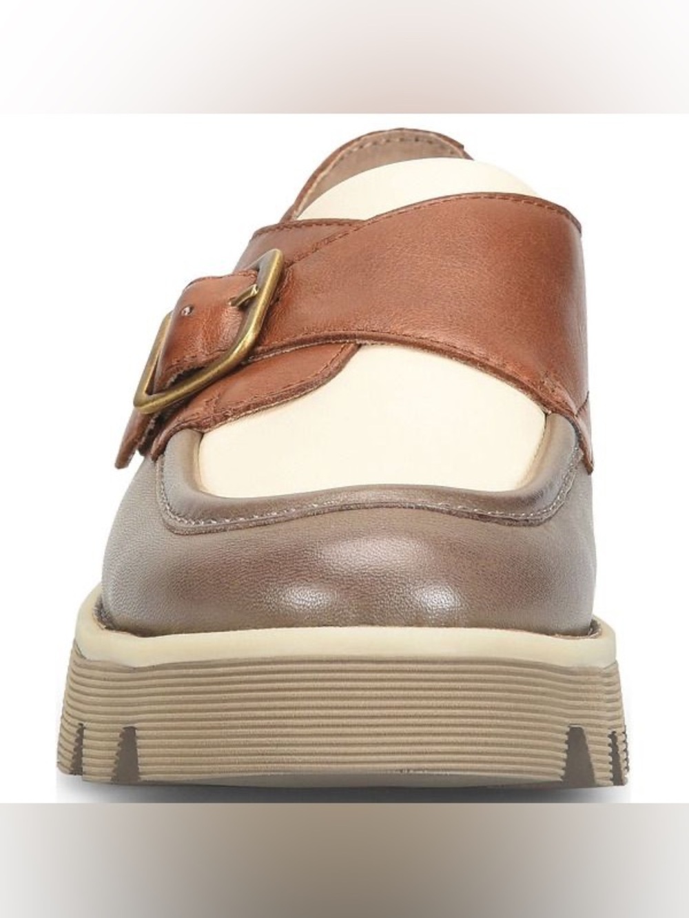 NWT Born Sammi Leather Monk Strap Lugged Platform Loafers Sz 6,5 - Picture 7 of 16